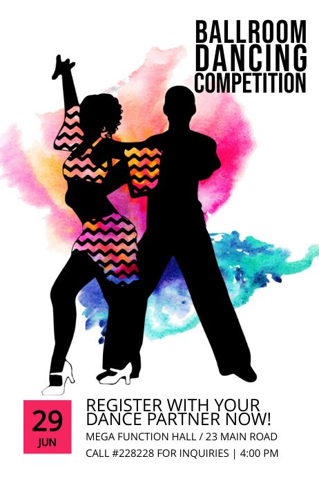 Copy Of Ballroom Dancing Poster Template Postermywall