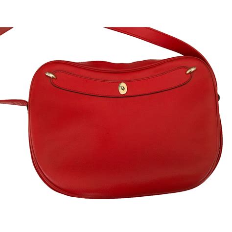 christian dior bag red leather ref 71892 joli closet