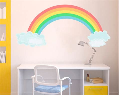 Rainbow Decal Nursery Decor Rainbow Wall Art Kids Room Decor Etsy