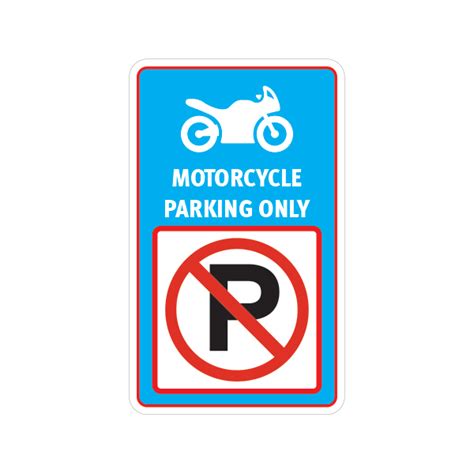 Printed Vinyl Motorcycle Parking Only Sign Stickers Factory