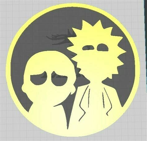 Archivo Stl Rick And Morty Shadows Wallart・plan De Impresión En 3d Para