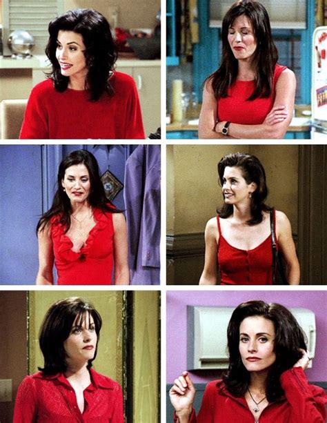 monica s fav color i can confidently say is red monica geller friends moments friends fashion