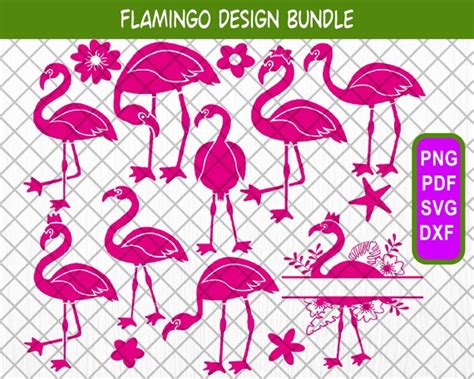Flamingo Svg Bundle Flamingo Cut File Flamingo Svg Summer Etsy