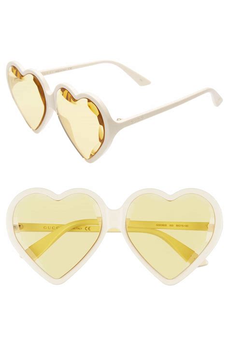 Gucci 60mm Heart Sunglasses Nordstrom Heart Sunglasses Sunglasses Heart Sunglass