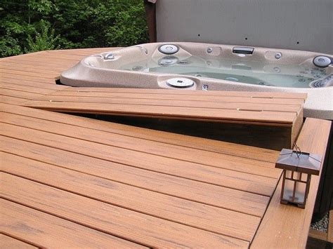 This Hot Tub Deck Has An Easy Access Hatch Got To Love Timbertech