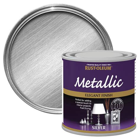 Rust Oleum Silver Metallic Paint 250 Ml Departments Diy At Bandq