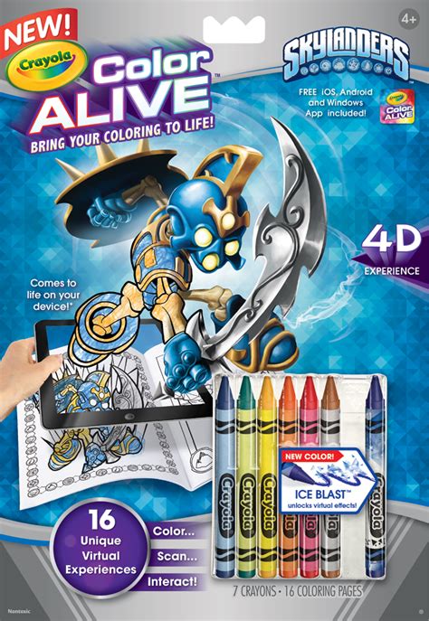 Crayola Color Alive Action Coloring Pages Skylanders