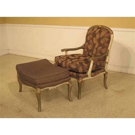 4.4 out of 5 stars. Upholstered Arm Chair & Matching Ottoman | Chairish
