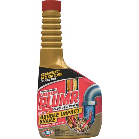 Buy Liquid Plumr Pro Strength Double Impact Liquid Drain Cleaner Snake And Gel System Oz