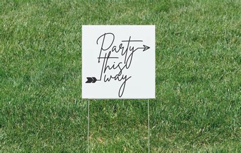 Party This Way Sign Printable Wedding Direction Sign Party Etsy