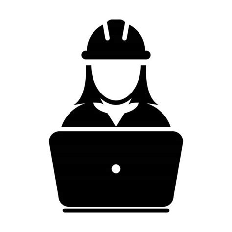 Female Construction Worker Icon Stock Vectors Istock