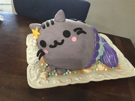 Pusheen Mermaid Cake Cake Mermaid Cakes 9th Birthday Parties
