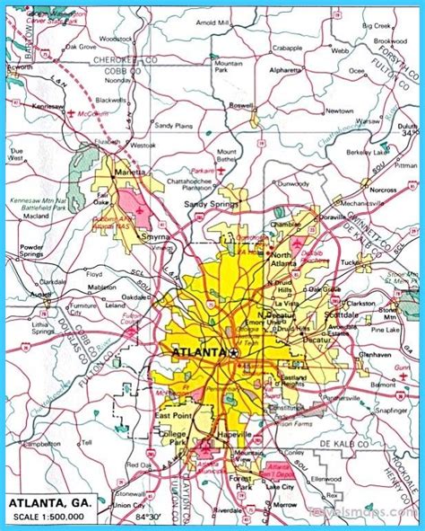 Cool Map Of Atlanta Georgia Atlanta Map Map Georgia Map