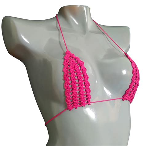 Mua Trangscrochet Crochet Extreme Micro G String Bikini Hot Pink See Through Bikini For Women
