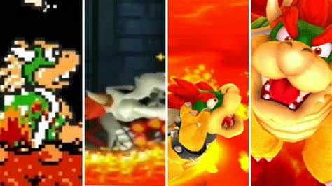 Evolution Of Bowser Dying In Lava YouTube