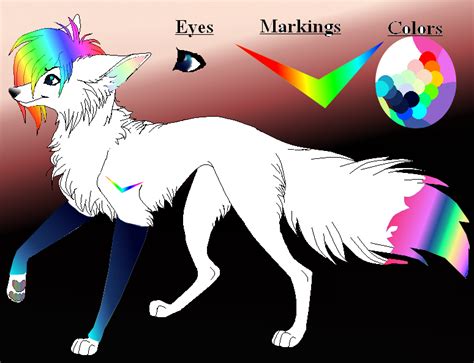 Rainbow Wolf By Fantasygirlartist124 On Deviantart