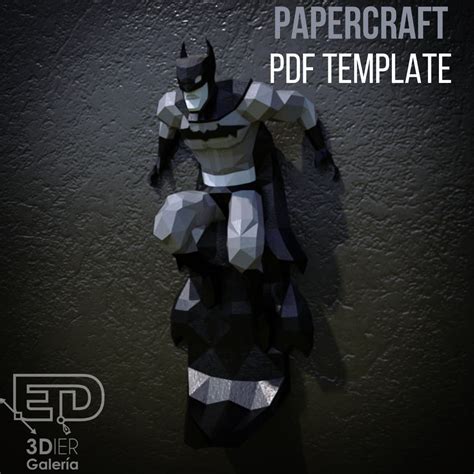 Batman Diseño Papercraft Con Plantillas Pdf Para Construir A Etsy Finland