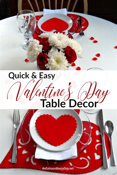A Quick And Easy Way To Decorate A Table For Valentines Day An