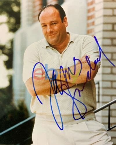 James Gandolfini Signed Photo 8x10 Autograph Sopranos Smiling Tony