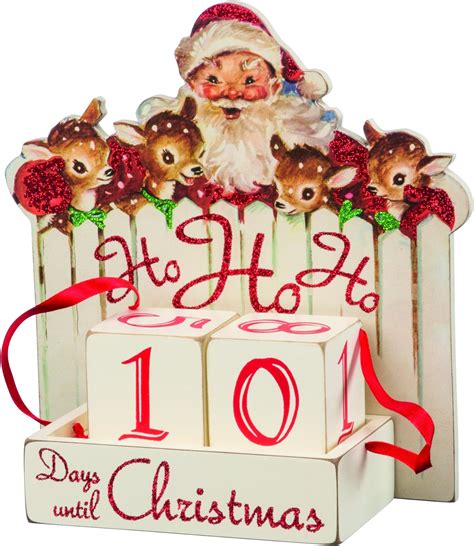 Primitives By Kathy Vintage Christmas Wood Countdown Box Ho Amazonca Home