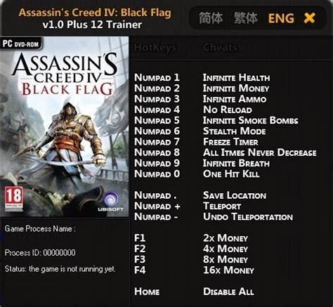 Good Game Extensions Assassins Creed Black Flag Trainer