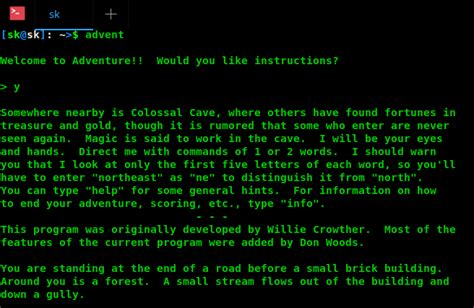 Colossal Cave Adventure Famous Classic Text Based Adventure Game