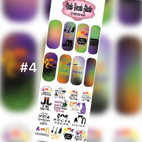 Hocus Pocus Nail Waterslide Decals - Etsy