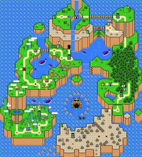 Super Mario World Map Poster Map