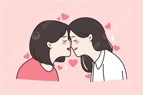 Lesbians Kiss Vector Hd Images Women Lovers Lesbians Kiss Show Love Affection Female Lesbians