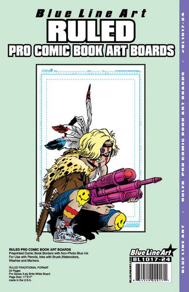 Blue Line Pro Comic Book Ruled Art Boards 24 Pack Westfield Comics
