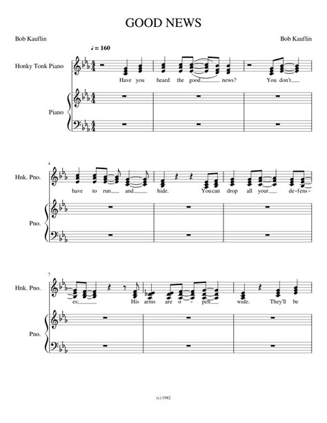 Good News Sheet Music For Piano Download Free In Pdf Or Midi