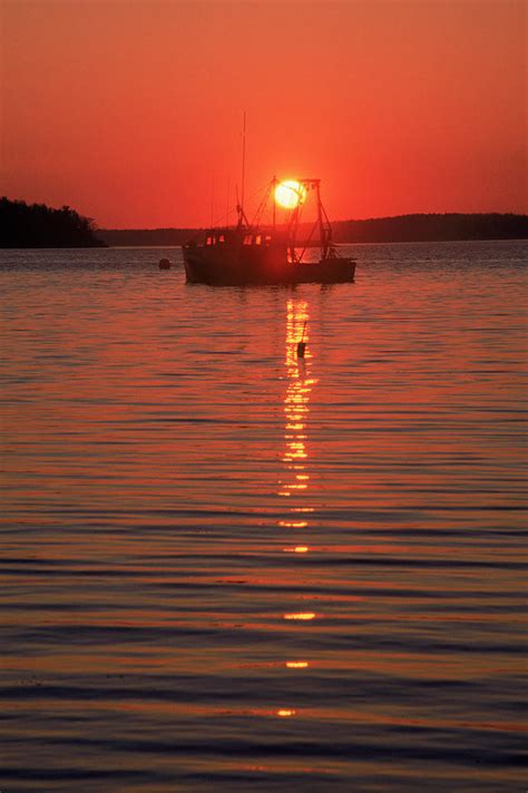 Sunset Over Fishing Boat Photograph By Nance Trueworthy Pixels