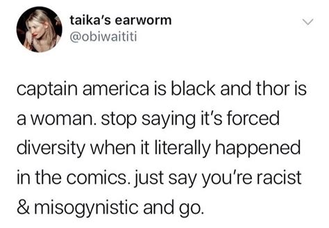 My dad keeps talking about how the diversity is forced and it makes me