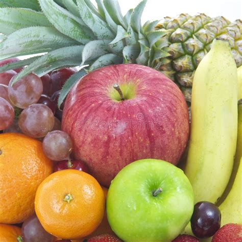 Arrangement Fresh Fruits And Vegetables Organic Stock Image Image Of