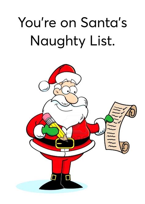 Free Postcard Youre On Santas Naughty List MasterBundles
