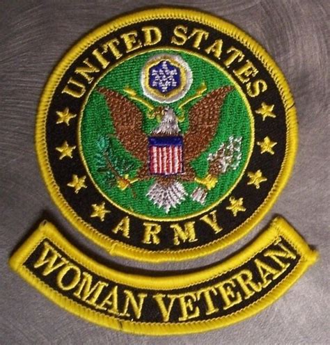 Embroidered Military Patch Woman Warrior U S Army Veteran New Ebay
