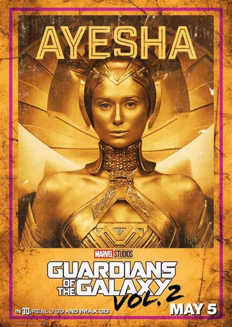 Guardians Of The Galaxy Vol 2 Character Posters 11 To 11 Ayesha