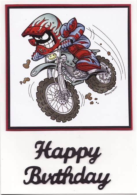 Dirt Bike Dude Birthday Card By Tassie Scrapangel Inspirational
