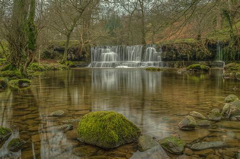 Wallpaper Trees Landscape Waterfall Reflection Grass Winter