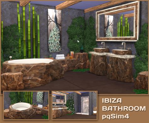 Sims 4 Ccs The Best Ibiza Bathroom Set By Pqsim4