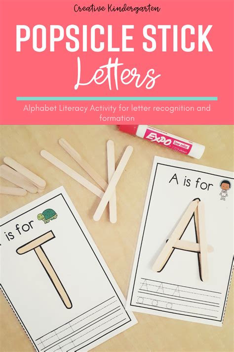 Popsicle Stick Letters Activity Alphabet Literacy Center Literacy