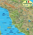 Map of Tuscany (Toscana) (State / Section in Italy) | Welt-Atlas.de