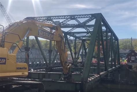 Old Neversink Bridge Dropped Into The River Below