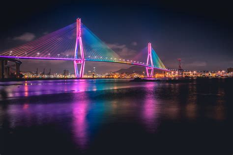 Rainbow Bridge Busan Harbor Bridge South Korea Farrfr Flickr