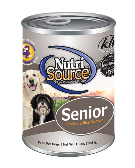 She and her staff are passionate about animals. NutriSource Senior Chicken & Rice Wet Dog Food 13oz ...