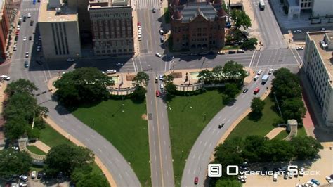 Overflightstock Aerial View Of Dealey Plaza Dallas Texas Aerial