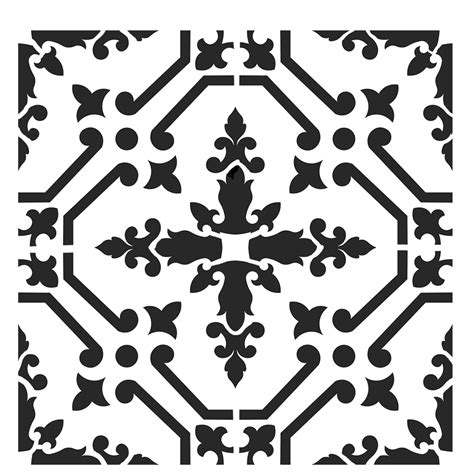 Moroccan Tile 3 Stencil 6x6