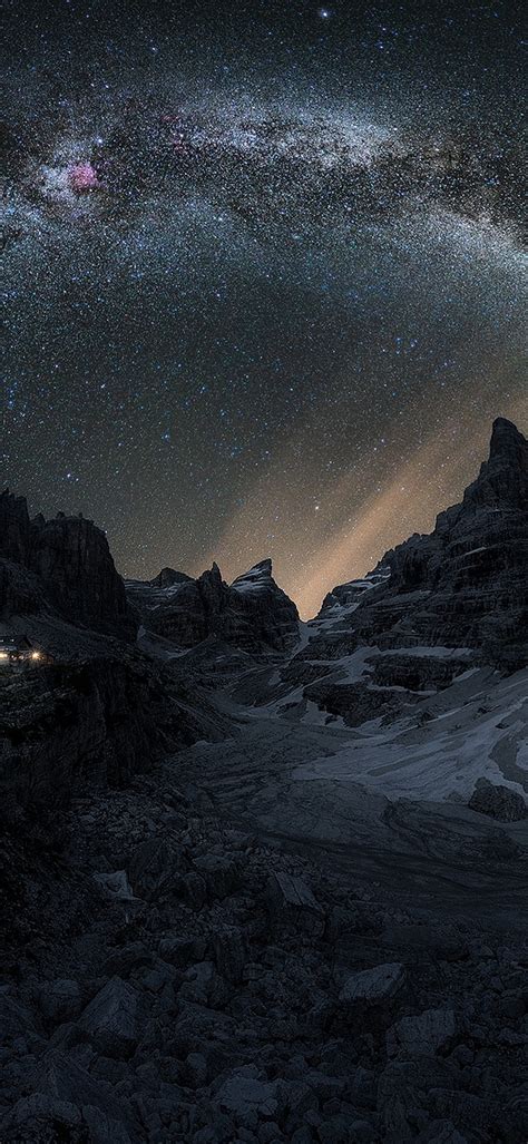 1080x2340 Dolomites Mountains Milky Way 1080x2340 Resolution Wallpaper