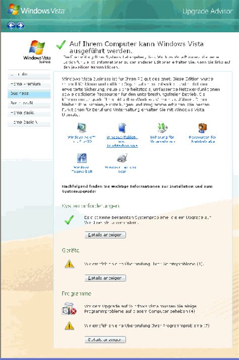 Welche Hardware Für Windows Vista Windows Vista Upgrade Advisor
