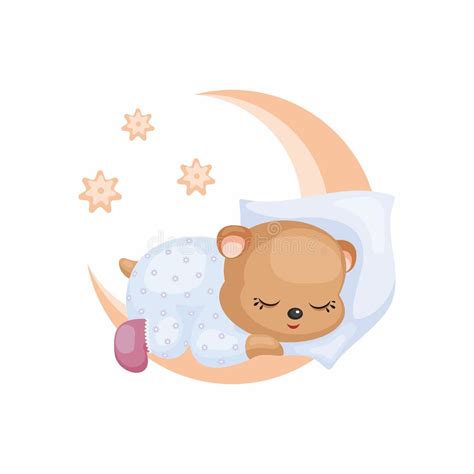 Teddy Bear Sleeping Moon Stock Illustrations 799 Teddy Bear Sleeping